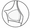 Self-stitched cups for seamless support