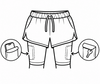 Dual Side Pockets with secure flaps on the inner compression shorts for quick-access storage